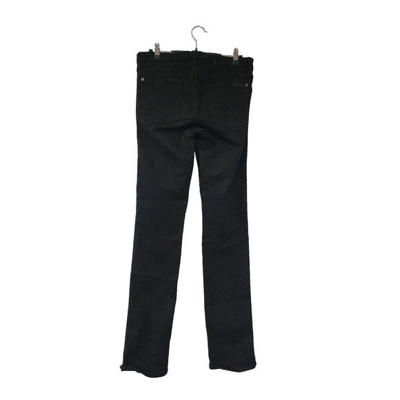 7 For All Mankind Women's Size 29 Black Denim Kimmie Straight Leg Jeans - Picture 2 of 6